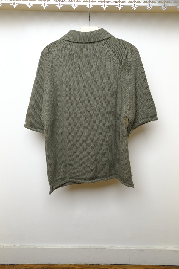 summer knit in khaki