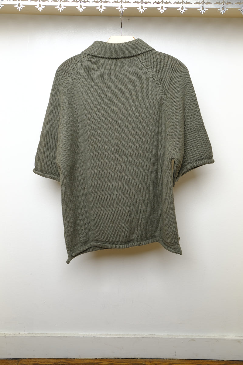 summer knit in khaki