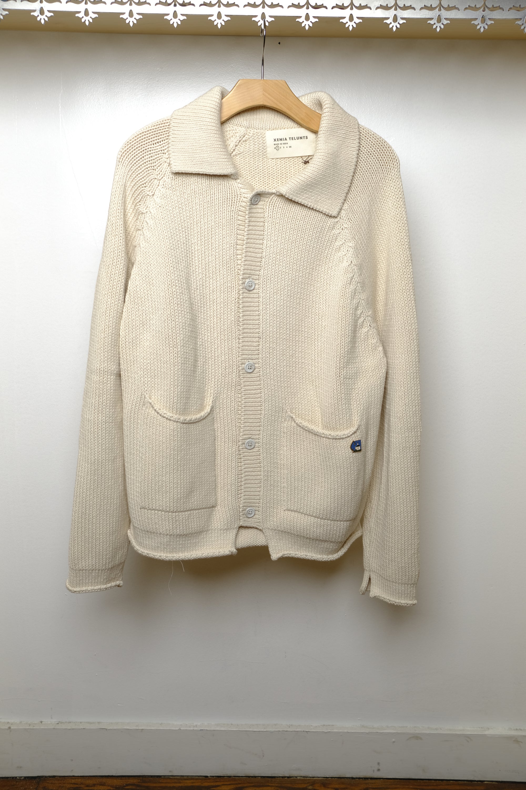 evening cardigan in undyed