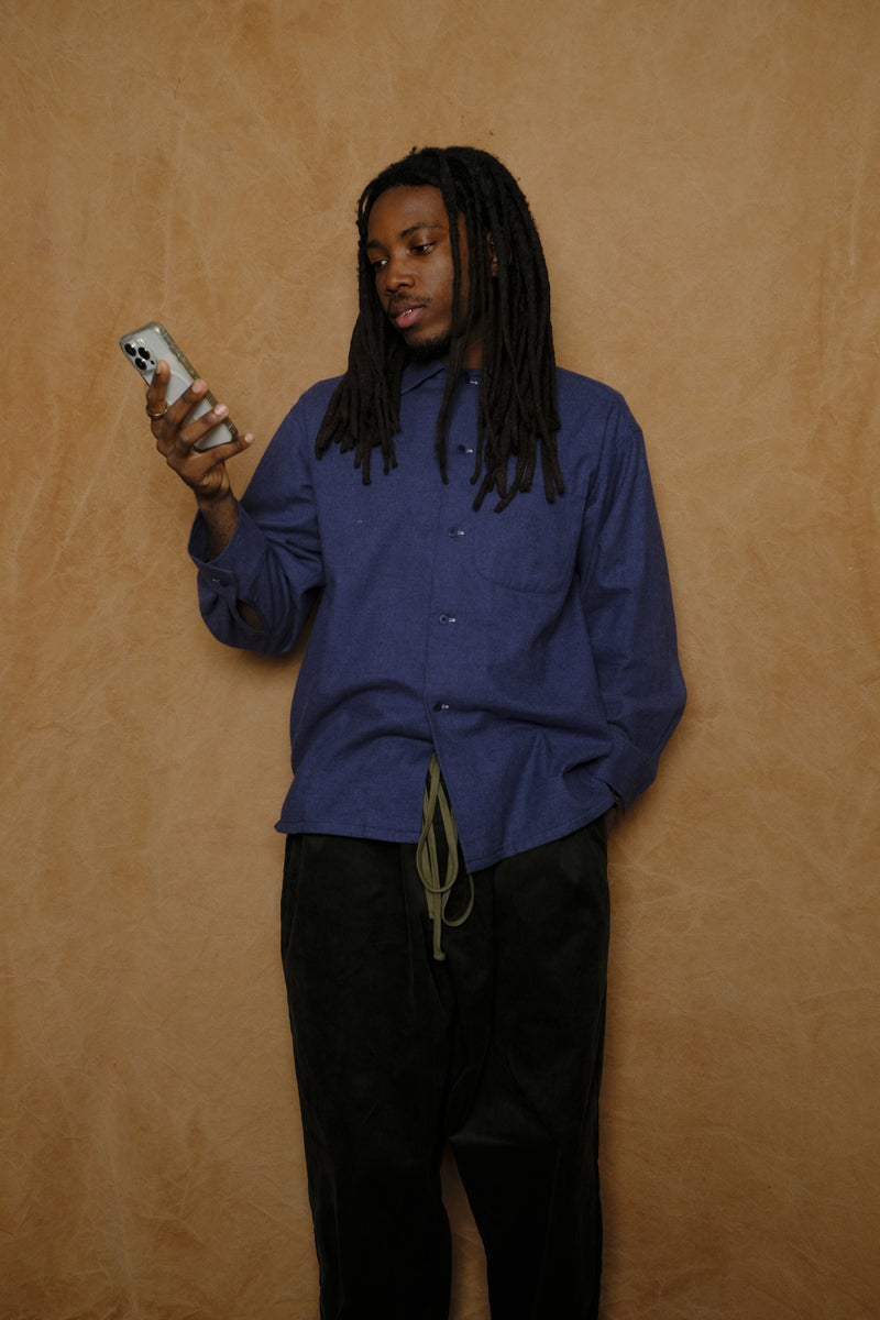 peter button down in blue