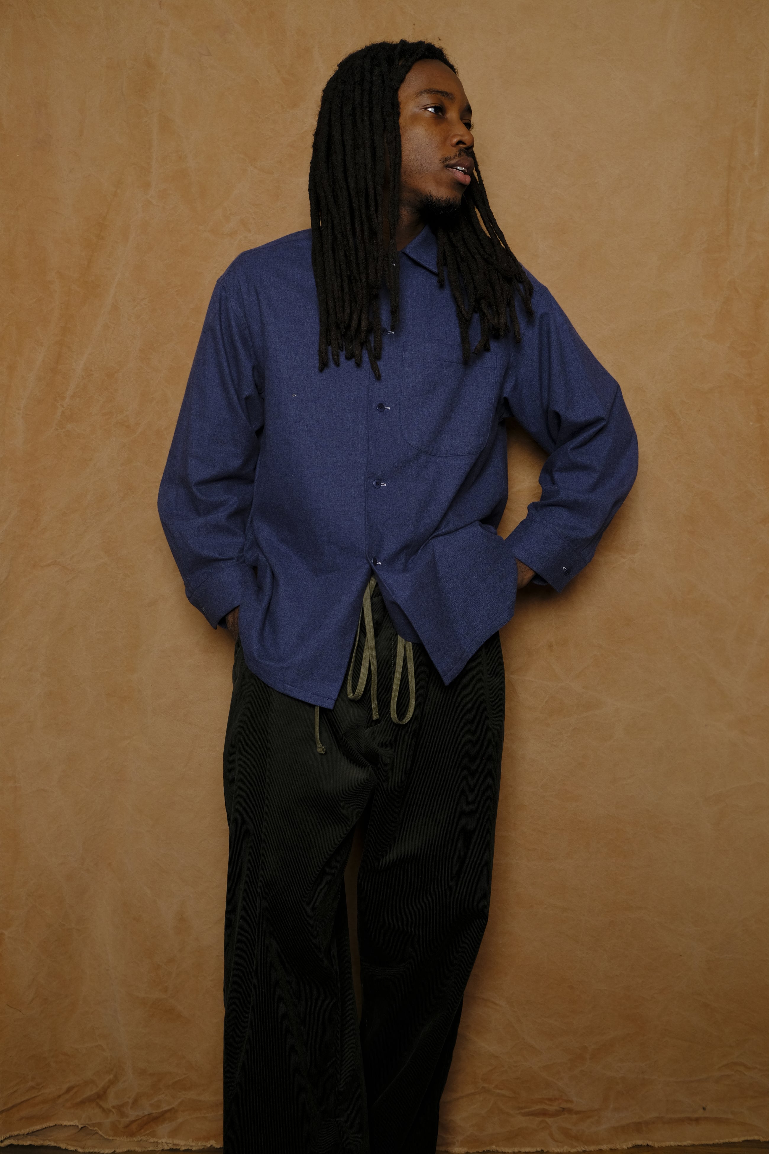 peter button down in blue