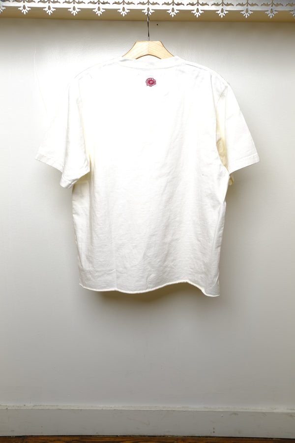 on the farm raw hem tee in cloud