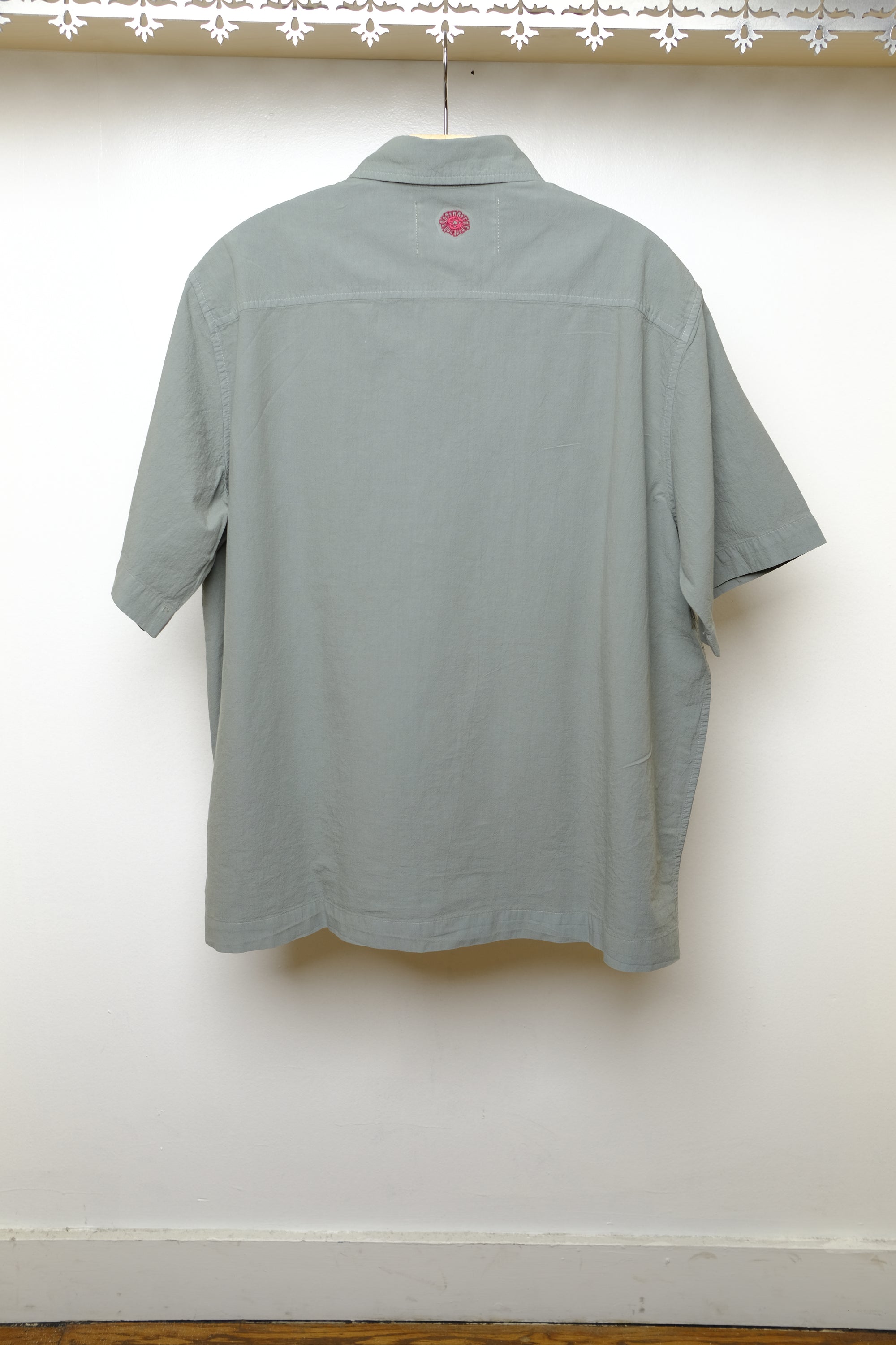 balloon short sleeve shirt in pond green
