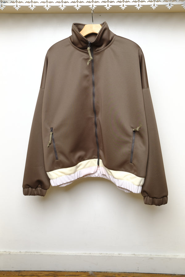 next man track jacket in brown