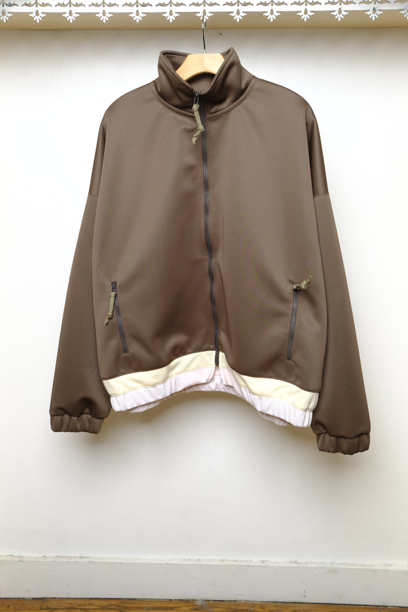 next man track jacket in brown