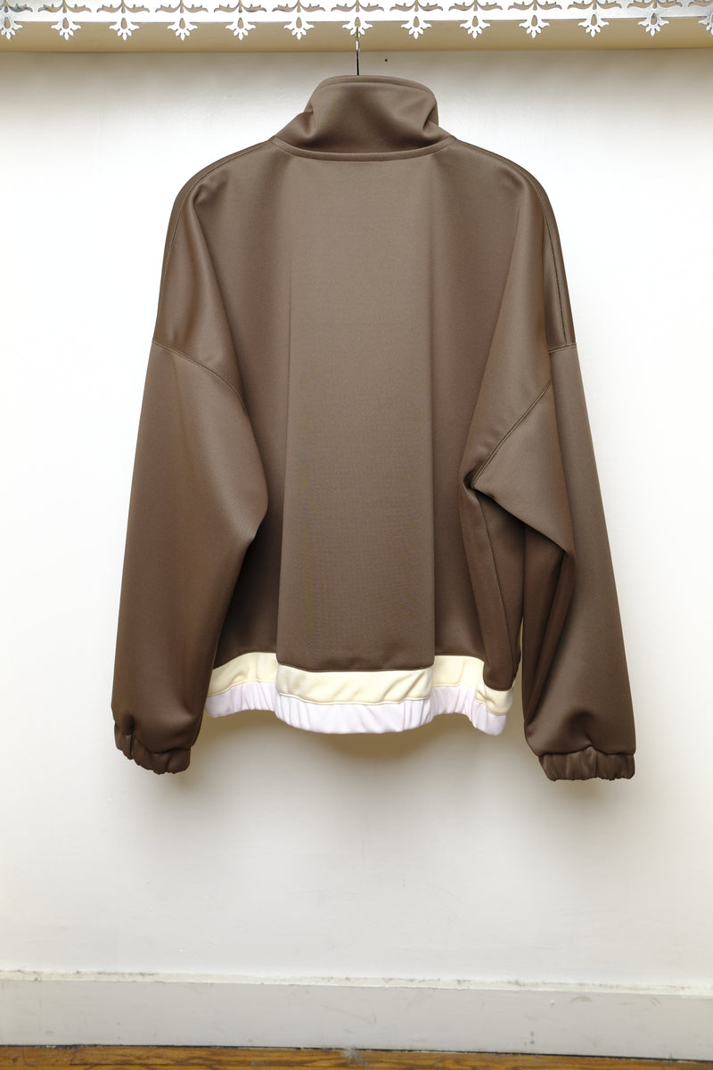 next man track jacket in brown