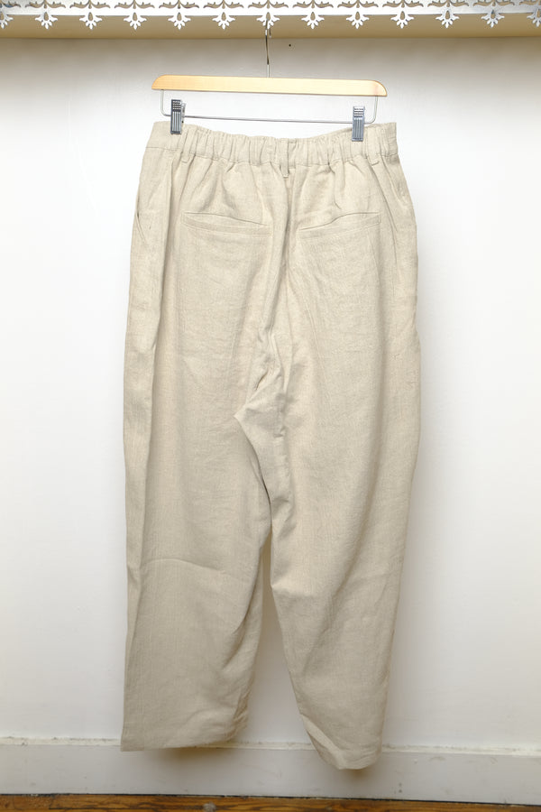 slow pant in raw ecru