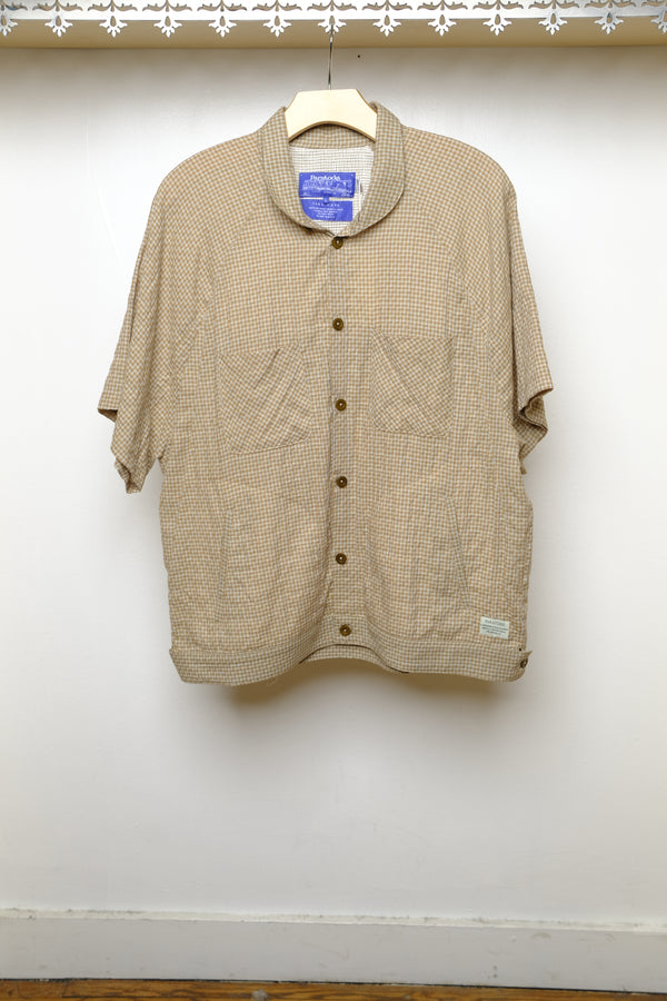 millie shirt in crosshatch tartan plaid
