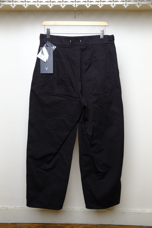 organic cotton chino adjuster trousers in navy