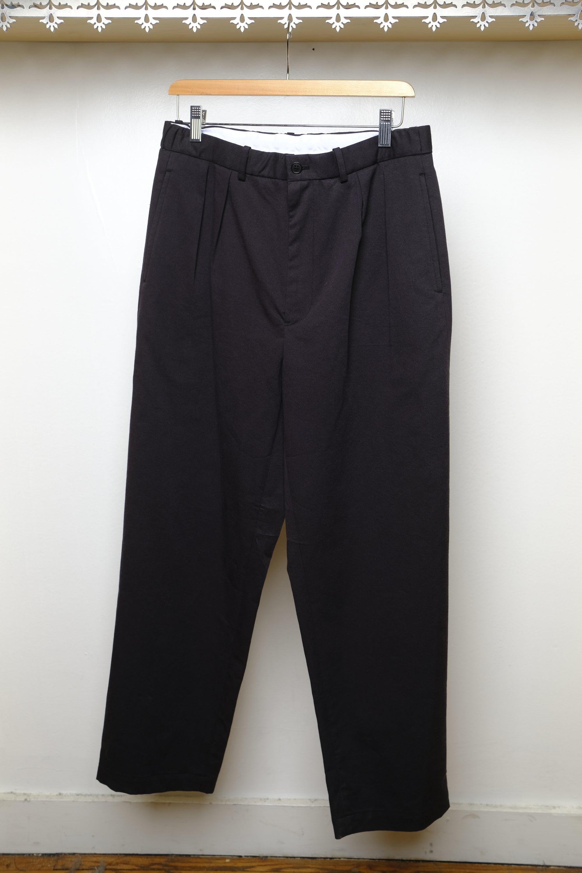 organic cotton tencel chino trouser in navy