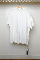 organic cotton jersey mock neck s/s t in white