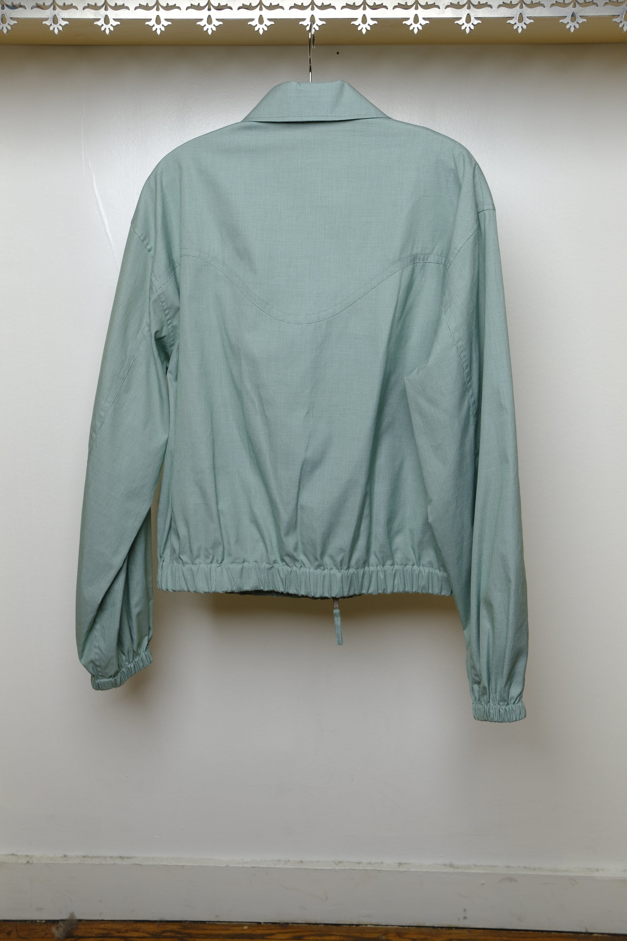 embroidery gingham check jacket
