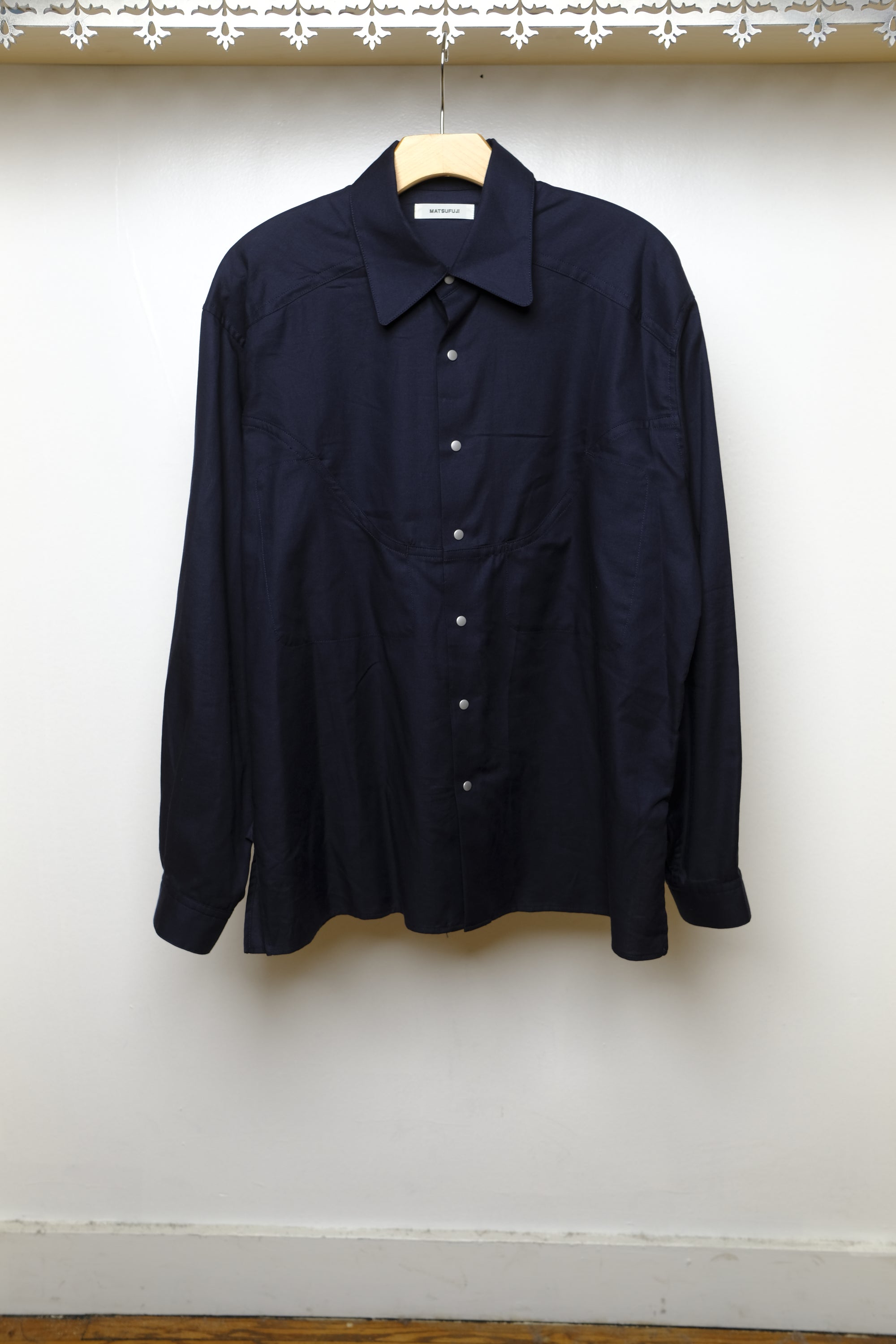 western twill shirt - navy