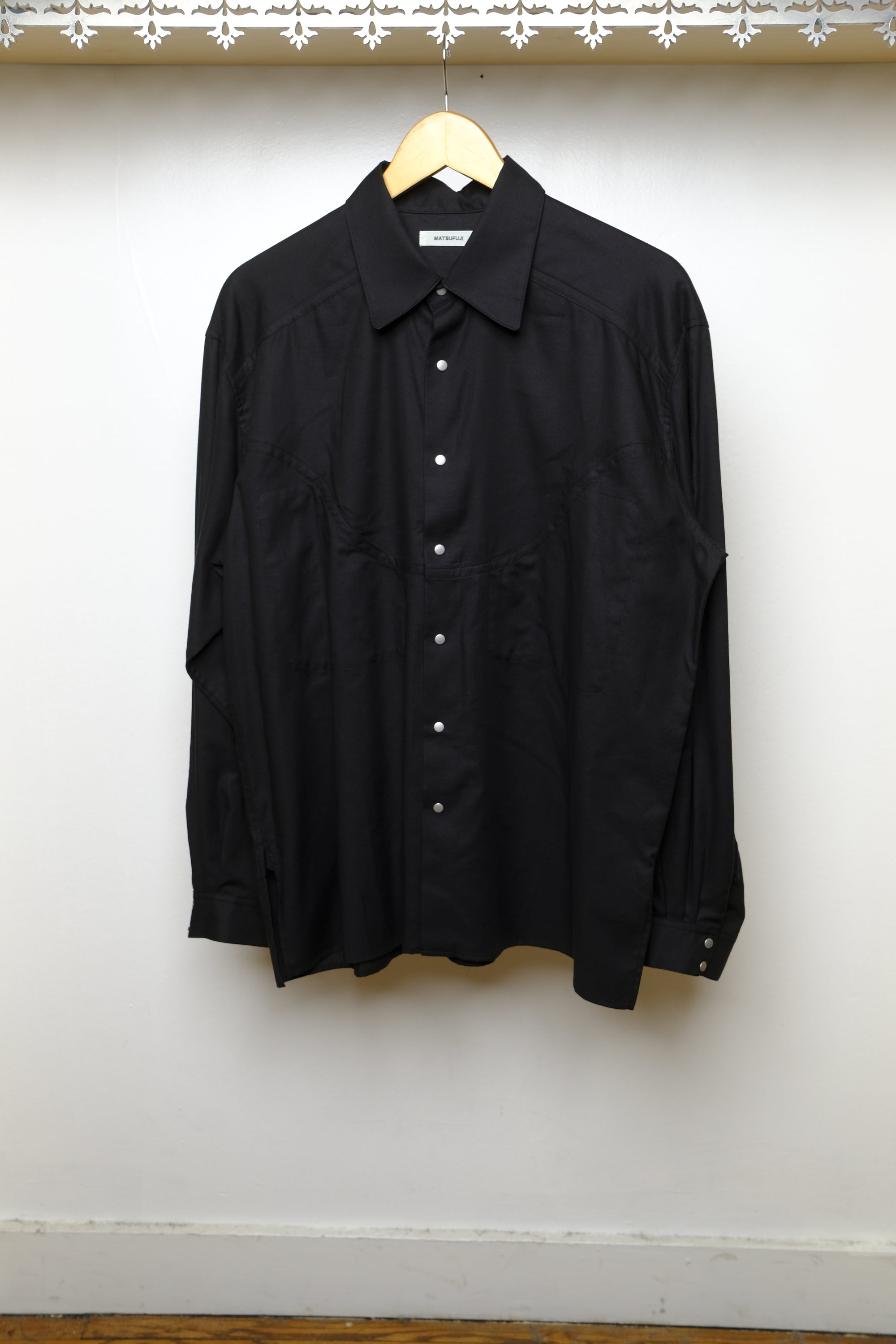 western twill shirt - black