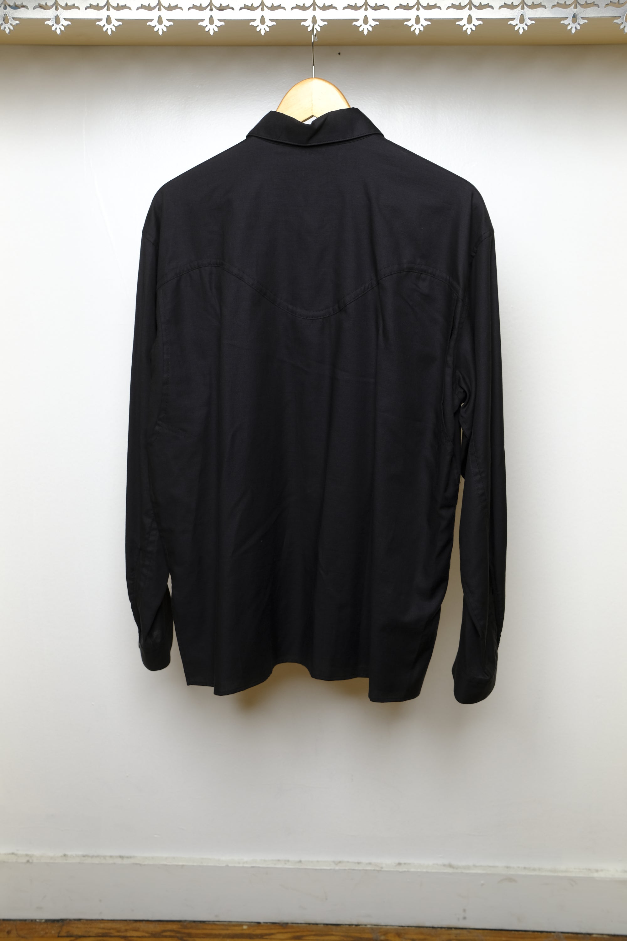 western twill shirt - black