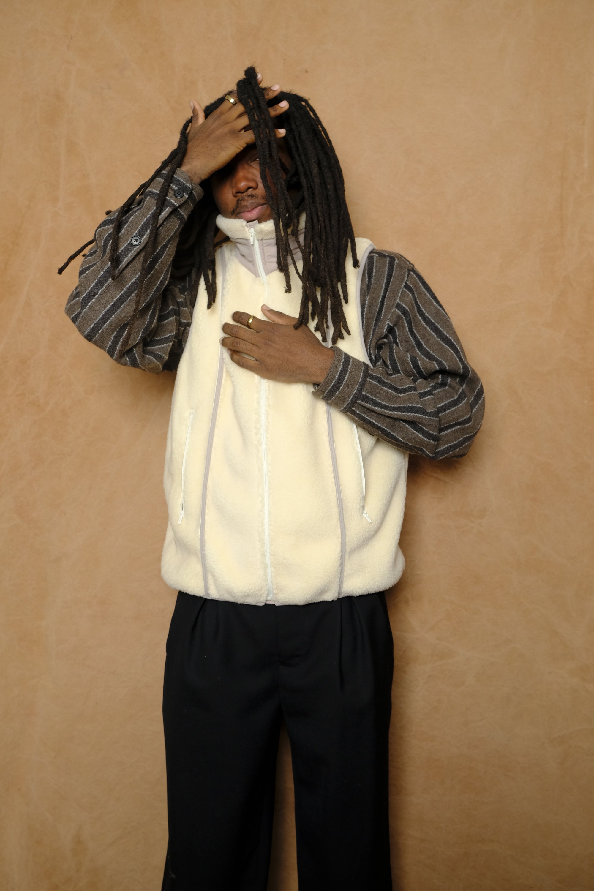 noren boa fleece jacket in ivory