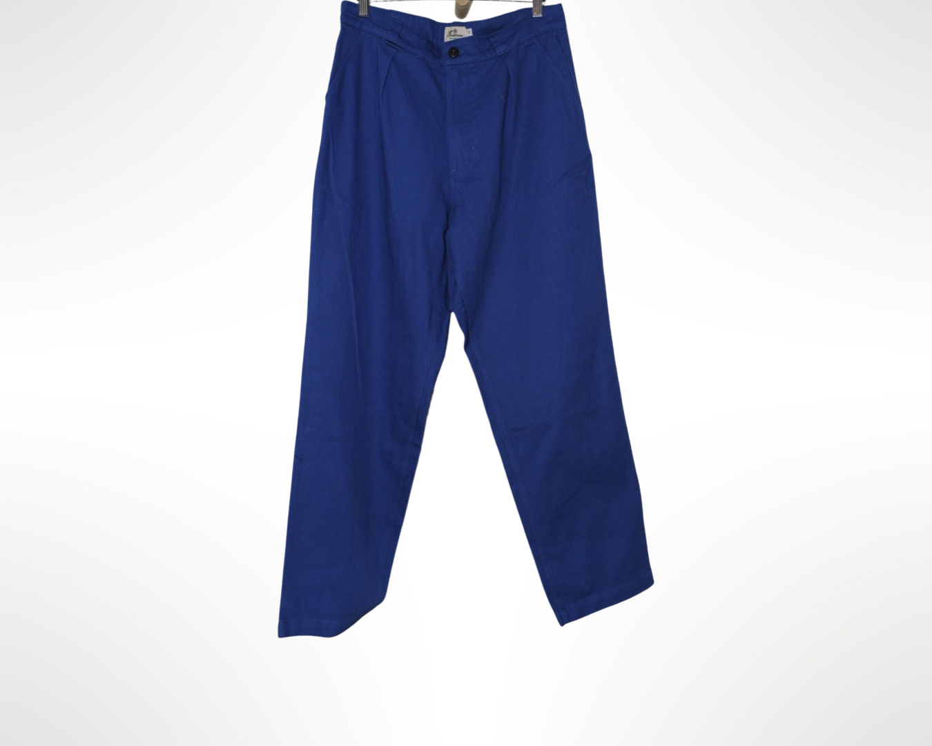 twill chore pants in cobalt