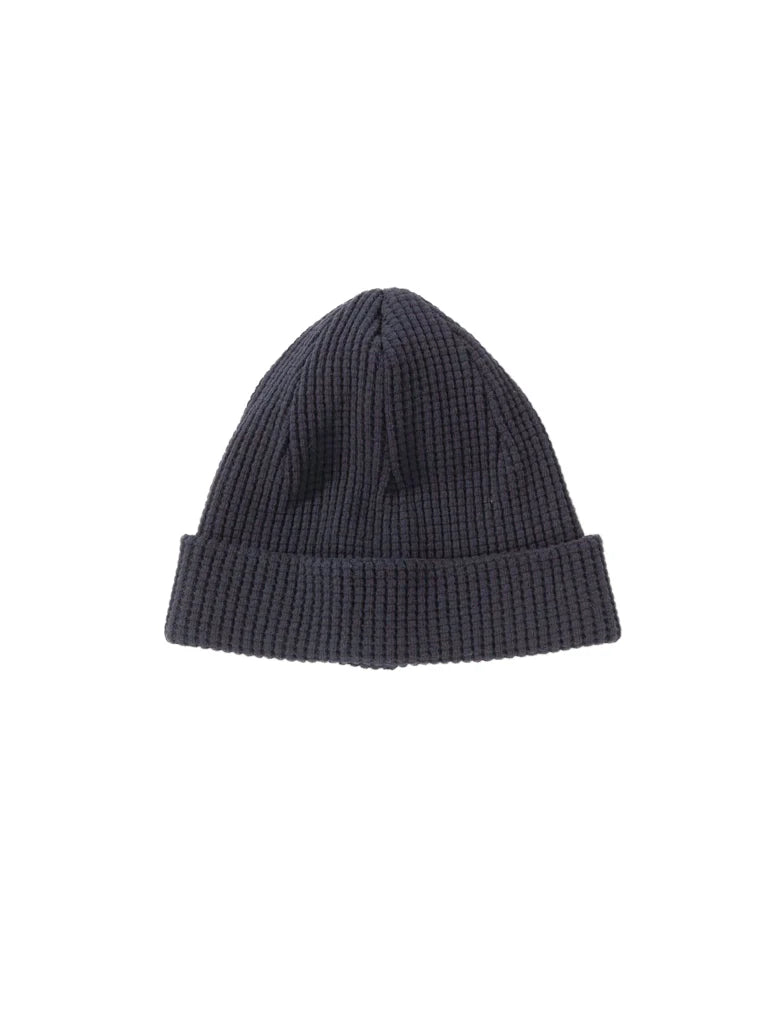 waffle knit cap in dark navy