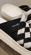 colony mule | two-tone nylon | eva | black | white