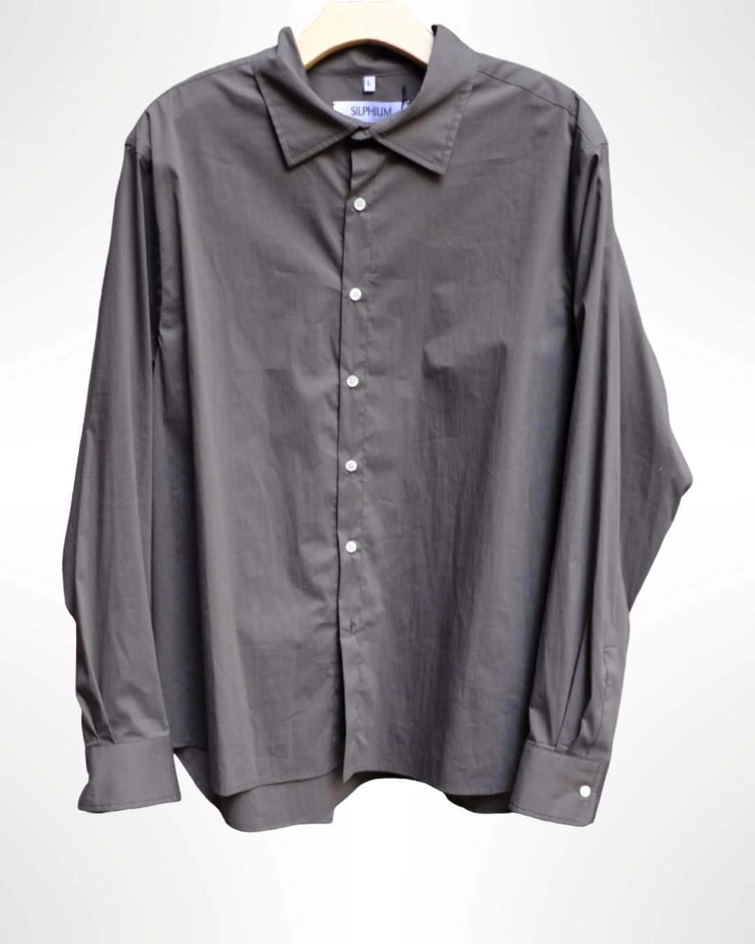 the beck shirt in grey cotton