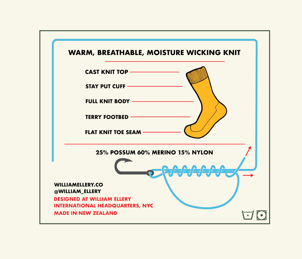 chanterelle brushtail socks