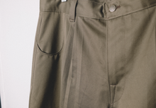 double pleat trouser in cotton twill
