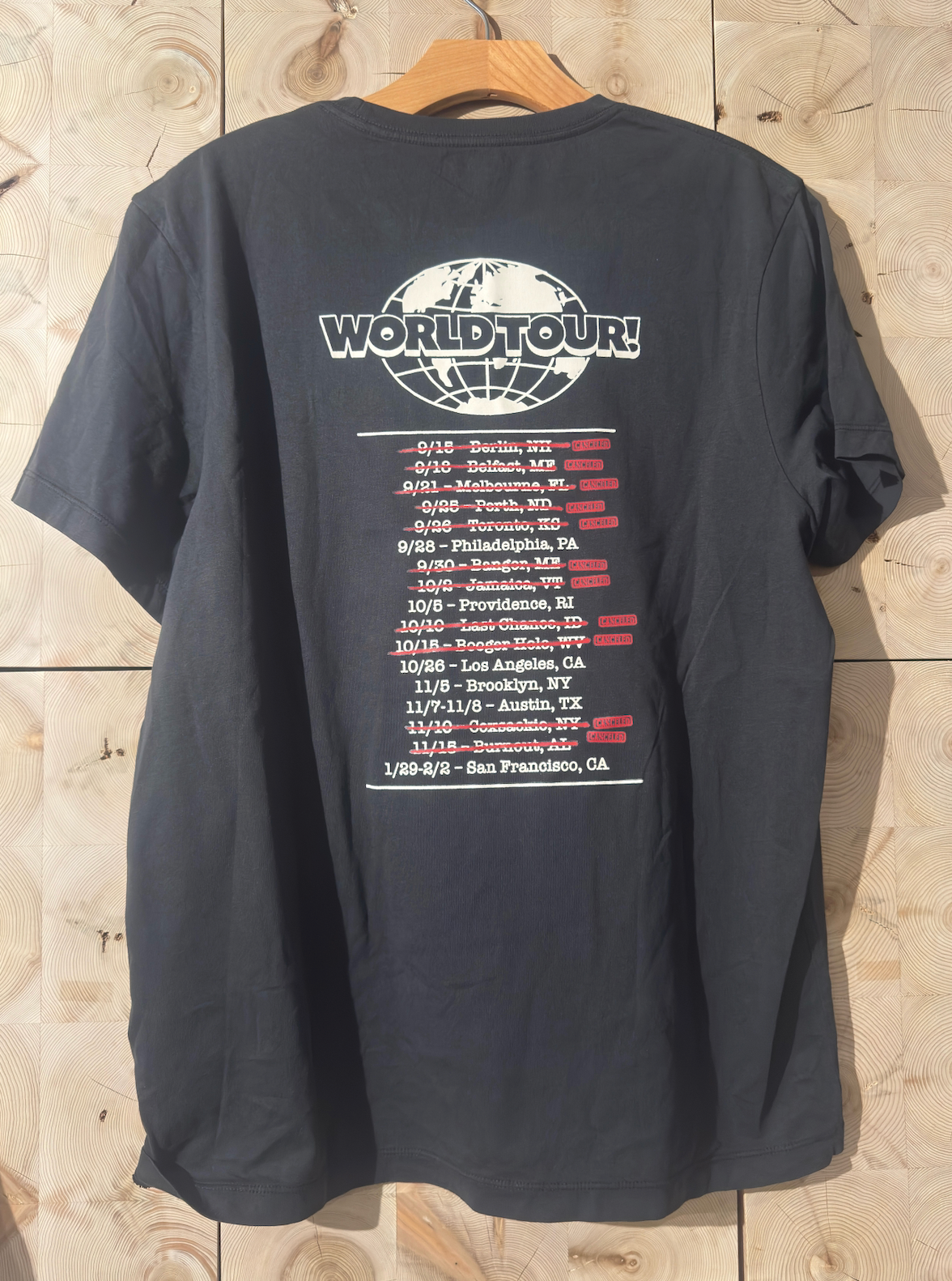 'an intimate evening with adam pally' tour merch (black)