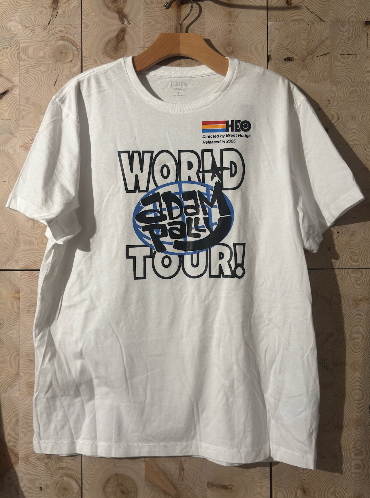 'an intimate evening with adam pally' tour merch (white)