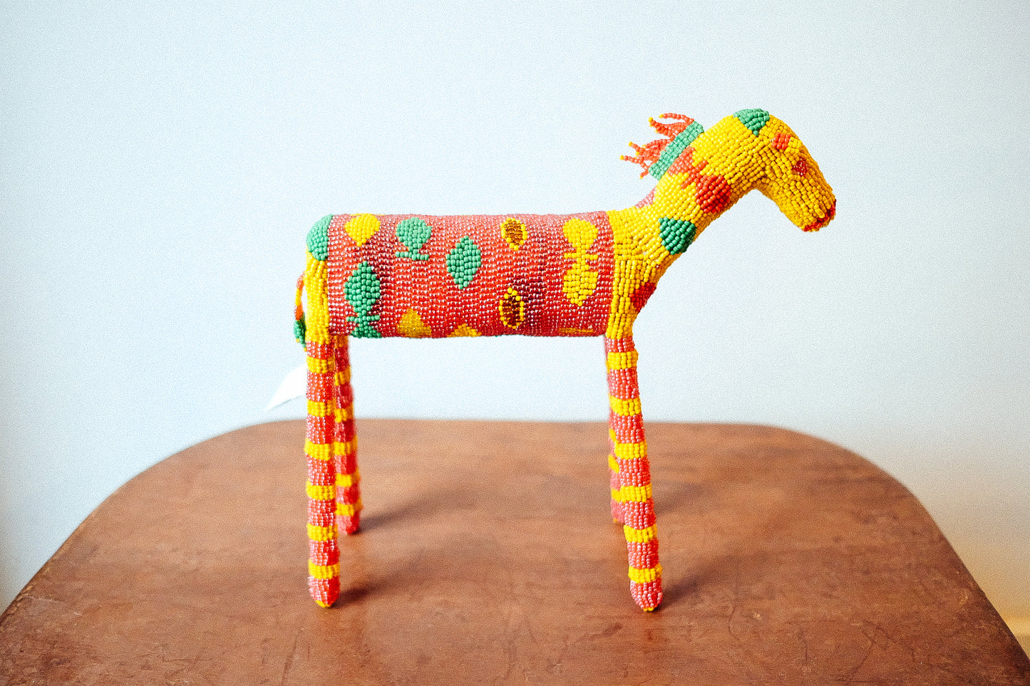 beaded long legged horse