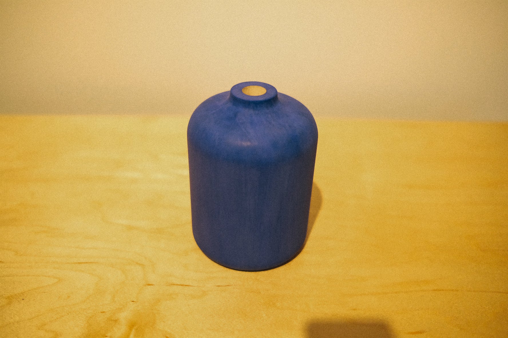 blue josef painted vase