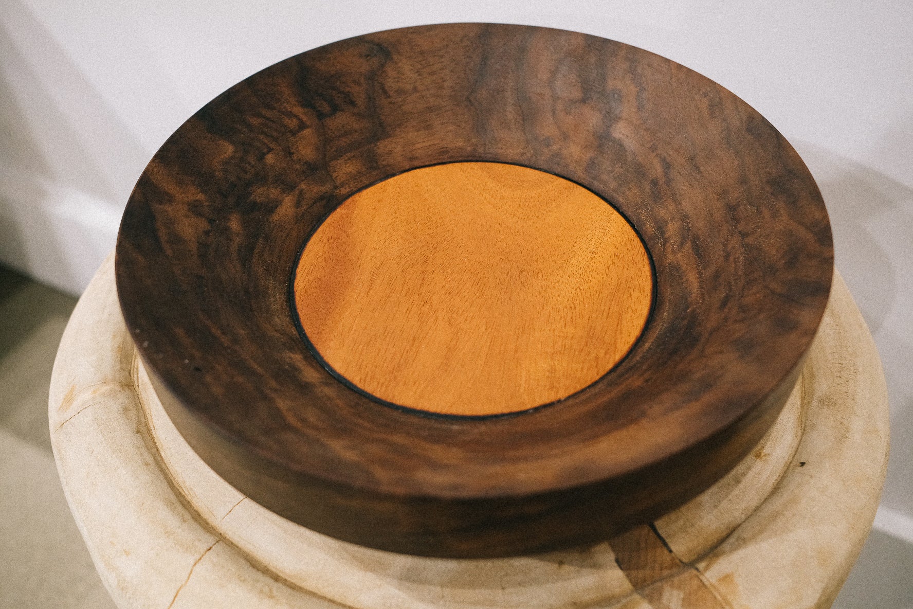 walnut and mahogany bowl